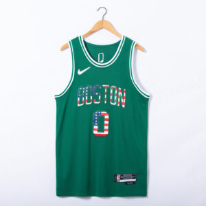 Maglia Celtics Tatum #0 Flag