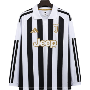 Maglia Manica Lunga Bianco Nero Home - 2026/2027